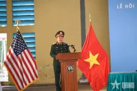 Vietnamese Deputy Minister of National Defence Sen. Lieut. Gen. Hoang Xuan Chien speaks at the event. (Photo: VNA)