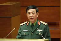 Politburo member, Deputy Secretary of the Central Military Commission and Minister of National Defence General Phan Van Giang speaks at the conference. (Photo: VNA)