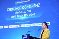 Deputy Minister of Home Affairs Nguyen Thi Ha speaks at the forum. (Photo: dantri.com.vn)