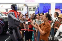 A made-in-Vietnam robot showcased at the exhibition on national achievements celebrating the 80th anniversary of the National Day in September 2025. (Photo: qdnd.vn)