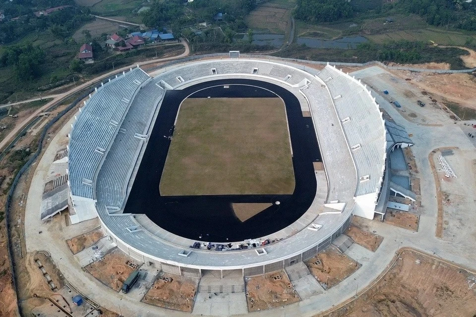 A bird’s-eye view of Thai Nguyen Stadium from Stand C. (Photo: VNA)