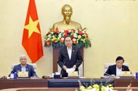 National Assembly Chairman Tran Thanh Man speaks at the meeting with representatives of the NA’s agencies and the NA Office. (Photo: VNA)