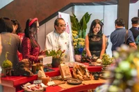Visitors at the newly launched Pho Museum in Ben Thanh ward, Ho Chi Minh City. (Photo: sggp.org.vn)
