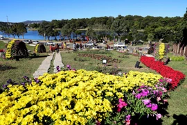 A flower space near Xuan Huong Lake in Da Lat. (Photo: VNA)
