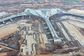 Construction underway on Long Thanh International Airport (Photo: VNA)