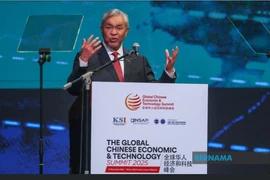 Malaysian Deputy Prime Minister Ahmad Zahid Hamidi speaks at the Global Chinese Economic and Technology Summit 2025 (Photo: bernama.com)