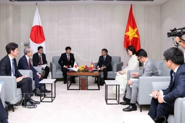 At the meeting between Permanent Deputy Foreign Minister Nguyen Minh Vu and Shimada Tomoaki, Parliamentary Vice Minister for Foreign Affairs of Japan (Photo: VNA)