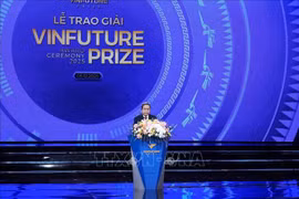 National Assembly Chairman Tran Thanh Man speaks at the awarding ceremony of the 2025 VinFuture Prize (Photo: VNA)