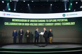 Representatives from EVN and GE Vernova pose for a group photo after signing the MoU. (Photo provided by the company)
