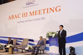 State President Luong Cuong addresses the APEC Business Advisory Council's third meeting. (Photo: VNA)