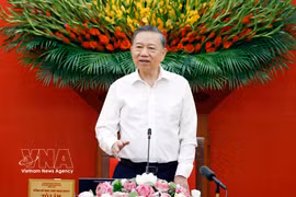 Party General Secretary and State President To Lam speaks at the thematic meeting on digital transformation within the political system. (Photo: VNA)