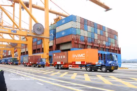 At the Lach Huyen port terminal in Hai Phong city. (Photo: VNA) 