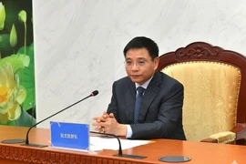 Minister of Finance Nguyen Van Thang speaks at the meeting. (Photo: Ministry of Finance)