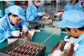 SANYOU VIETNAM Electronics Co., Ltd., a wholly Chinese-owned company located in Hue city, specialises in manufacturing electronic components for export. (Photo: VNA) 