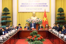 The January 7 press conference to announce the State President’s orders promulgating 12 laws adopted at the 10th session of the 15th National Assembly (Photo: VNA)