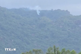 The mountainous area where the military aircraft crashes (Photo: VNA)