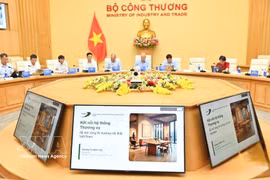 An overview of the hybrid trade promotion conference. (Photo: VNA)