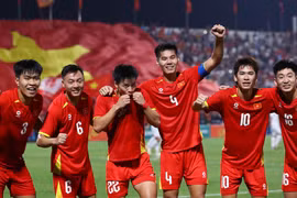 The Vietnamese U22 team's players (Photo: VFF)