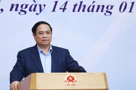 Prime Minister Pham Minh Chinh speaks at the conference on January 14 to review the National Steering Committee for International Integration’s performance in 2025 and outline key tasks for this year. (Photo: VNA)