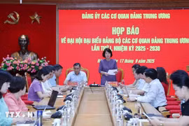 The press conference announcing the organisation of the first Congress of the Party Organisation of the Central Party Agencies (Photo: VNA)