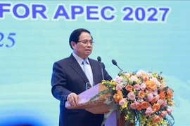 Prime Minister Pham Minh Chinh speaks at the inauguration ceremony of the National Organising Committee for APEC 2027 (Photo: VNA)
