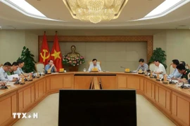Deputy Prime Minister Tran Hong Ha speaks at the meeting of the National Civil Aviation Security Committee. (Photo: VNA)