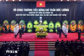 The memorial service held for former State President Tran Duc Luong on May 25 (Photo: VNA)