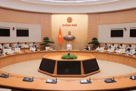 Deputy Prime Minister Ho Duc Phoc speaks at the meeting of the steering committee for the restructuring of credit institutions and handling bad debts (Photo: VNA)
