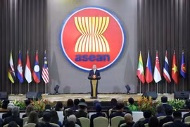 Party General Secretary To Lam delivers keynote policy speech at a ceremony in Jakarta to celebrate the 30th anniversary of Vietnam's accession to ASEAN (Photo: VNA)
