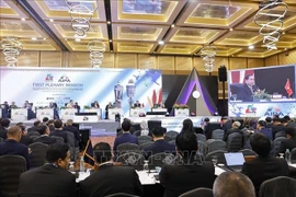 Chairman of the Vietnamese National Assembly (NA) Tran Thanh Man speaks at the plenary session of AIPA-46. (Photo: VNA)