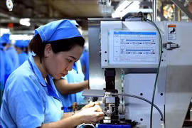 Semiconductor wire production at an industrial park in former Hoa Binh province (now Phu Tho province). (Photo: VNA) 