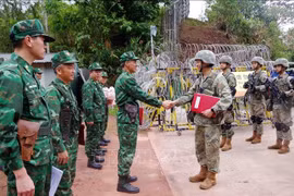Border Guard Command of Dien Bien, and Mengzi Border Guard Region conduct joint patrol (Photo: VNA)