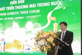 Deputy Director of the Agency for Domestic Market Surveillance and Development Bui Nguyen Anh Tuan speaks at the Vietnam Domestic Trade Forum. (Photo: VNA)