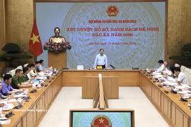 Standing Deputy Prime Minister Pham Gia Tuc speaks at the meeting of the 2026 Amnesty Advisory Council. (Photo: VNA)