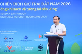 Deputy Minister of Agriculture and Environment Le Cong Thanh speaks at the ceremony to launch major environmental campaign. (Photo: VNA)