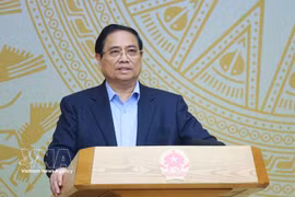 Prime Minister Pham Minh Chinh addresses the first meeting in 2026 of the National Steering Committee for Cybersecurity. (Photo: VNA)