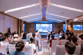 Participants attend a seminar on the development and promotion of the Son La Arabica coffee brand in Hanoi on June 19. (Photo: VNA)