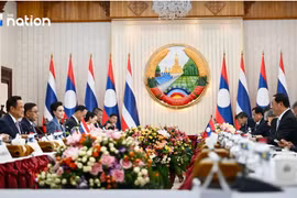 At the talks between Lao Prime Minister Sonexay Siphandone and his Thai counterpart Anutin Charnvirakul. (Photo: nationthailand.com)