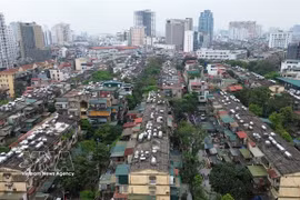 A view of old Thanh Cong apartment blocks in Hanoi. (Photo: VNA)