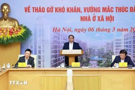 Prime Minister Pham Minh Chinh speaks at the teleconference on March 6. (Photo: VNA)