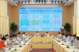 At a meeting of the Can Tho People's Committee to announce Aeon Mall project implementation plan (Photo: VNA)