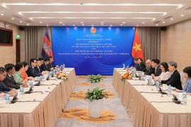 The ninth Political Consultation between the foreign ministries of Vietnam and Cambodia in Hanoi on July 17 (Photo: VNA)