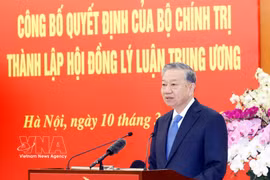 Party General Secretary To Lam speaks at the conference to announce the Politburo’s decision to establish the Central Theoretical Council for the 2026–2031 tenure. (Photo: VNA)