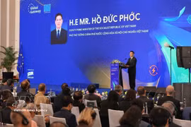 Deputy Prime Minister Ho Duc Phoc speaks at the EU–Vietnam Global Gateway Business and Investment Forum (Photo: VNA)
