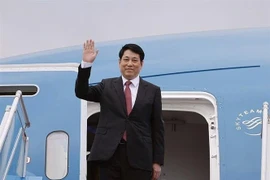 State President Luong Cuong leaves for the state visit to Laos on April 24 afternoon. (Photo: VNA)