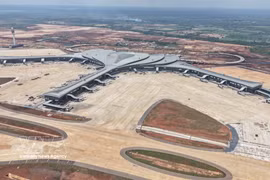 The construction site of Long Thanh International Airport in July 2026. (Photo: VNA)
