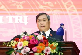 Deputy Secretary of the Hanoi Party Committee for the 2025–2030 term Vu Dai Thang delivers his inaugural remarks (Photo: VNA)