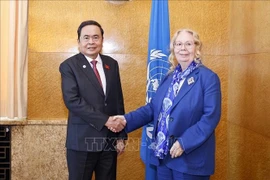 National Assembly Chairman Tran Thanh Man (L) meets with Tatiana Valovaya, Director-General of the United Nations Office at Geneva (Photo: VNA)