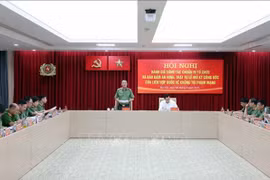 Deputy Minister of Public Security Sen. Lieut. Gen. Pham The Tung speaks at the conference. (Photo: VNA)