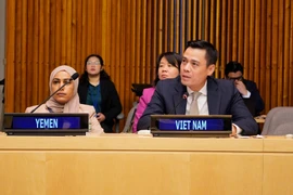 Ambassador Dang Hoang Giang, Permanent Representative of Vietnam to the UN, speaks at the dialogue. (Photo: VNA)